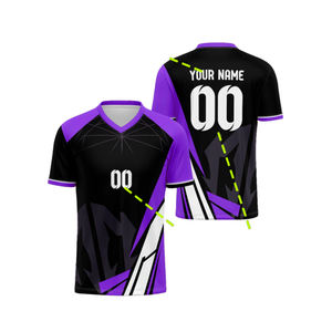 Camiseta de Fútbol Americano Personalizada para Hombre, Transpirable, de Secado Rápido, Talla Grande, Manga Corta, Uniforme Deportivo para Equipo - Product Image 1