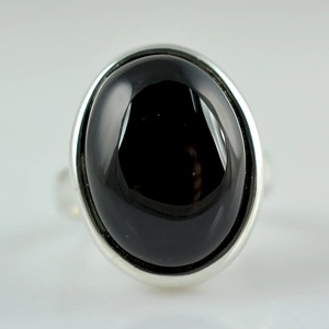 Black Onyx <b>Ring</b> 925 Sterling <b>Silver</b> Handmade Boho <b>Statement</b> Promise <b>Ring</b> for Women Natural Oval Black Onyx <b>Ring</b> July Birthstone - Product Image 4