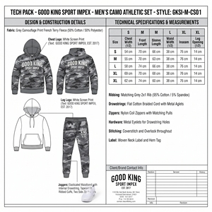 Conjunto Deportivo de Camuflaje para Hombre GOOD KING, Sudadera con Capucha, Pantalones Jogger, Manga Larga, Ropa Deportiva Informal para Otoño - Product Image 6