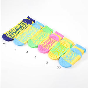 <b>Hot</b> Selling Cotton Blend Autumn Knitted Crew Letter Pattern Anti-Slip Trampoline Ankle Thick <b>Socks</b> Custom Anti-Bacterial - Product Image 4
