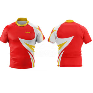 Factory Direct Sale Rugby Jersey Custom Team Breathable Eco-Friendly 100% Polyester Short Anti-Bacterial Training Wear <b>Athletic</b> - Product Image 6