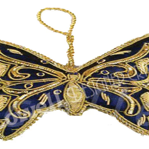 Adornos Colgantes Decorativos Navideños, Decoraciones de Lujo para Árboles de Navidad, Mariposa Colgante Bordada a Mano - Product Image 1