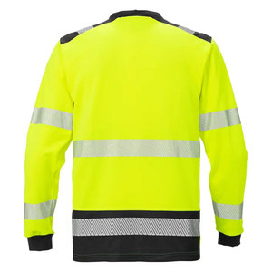 เสื้อยืดนิรภัยสำหรับงานก่อสร้างแบบสะท้อนแสง แขนยาว ความปลอดภัยสูง - Product Image 2