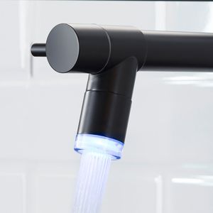 Commercial LED Pull Down Sprayer <b>Kitchen</b> <b>Faucet</b> Single Handle Single Lever <b>Sink</b> <b>Faucet</b> - Product Image 2
