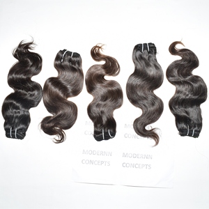 Extensions de cheveux humains naturels indiens, ondulés, double épaisseur, 100 % non traités, provenant d'un seul donneur, cuticules alignées - Product Image 2