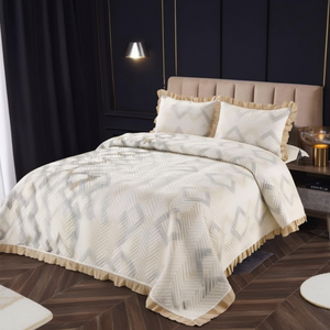 Luxury 108x108 Inch King Size Cotton Pallets <b>Bedspread</b> Premium Premium Bedding for Hotel & Home Use - Product Image 3