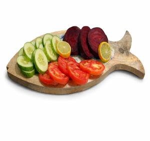 Tabla de Cortar de Madera con Forma de Pez, Tabla de Cortar y Servir de Madera Hecha a Mano, Tabla de Cortar de Madera Personalizada para Cocina - Product Image 1