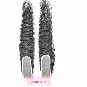 Extensiones de Cabello Humano con Cierre 2*6, Cabello Indio Remy, Sin Procesar, Color Negro Natural, Doble Trama a Máquina para Mujeres - Product Image 2