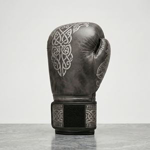 Gants de boxe en cuir avec motif de dragon en relief, lacets au poignet, imperméables, protection UV, utilisation en extérieur, entraînement, haute qualité, premium - Product Image 2