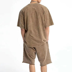 Hot Sale High Quality Polyester/Cotton Casual Men's Summer Wear <b>Sets</b> O-Neck T-Shirts and Breathable Shorts Made in Pakistan - Product Image 6