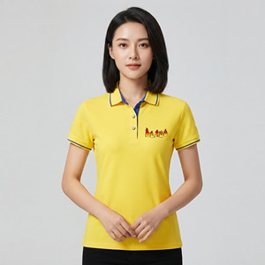 เสื้อโปโลผู้หญิงคุณภาพสูง ระบายอากาศได้ดี แห้งเร็ว ผ้าถัก 100% ผ้าฝ้าย สวมใส่สบายๆ พิมพ์โลโก้ได้ตามต้องการ สไตล์สตรีทแวร์ - Product Image 4