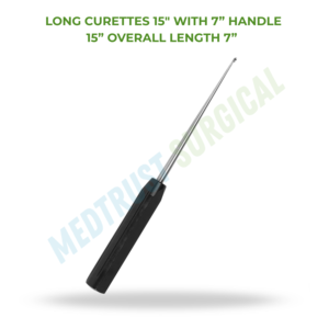 Curetas Largas de 15 Pulgadas para Neurocirugía y Cirugía de Columna, Instrumento para Curetaje de Tejidos con Mango de 7 Pulgadas - Product Image 2