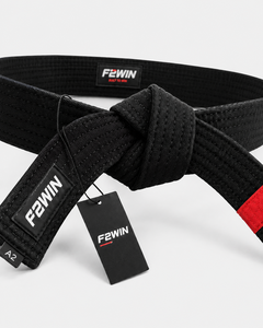 Cinturón de BJJ F2WIN Negro con Franja Roja, Poliéster Resistente, Unisex para Adultos, Ropa de Artes Marciales, Precio Económico, Transpirable, Precio al por Mayor - Product Image 4
