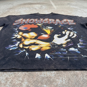 T-shirt pour homme Snowgrace à logo surdimensionné sur le devant, manches courtes, col rond, jersey de coton, polyester/coton, style streetwear - Product Image 3