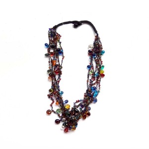 Crochet Bead Women's Multilayer Colored Beaded <b>Necklace</b> <b>Statement</b> Indian Craft Luxury Ethnic Contemporary Jewelry at Bulk Price - Product Image 2