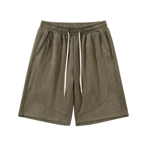 ARTIZ INTERNATIONAL Custom Men's Mid Rise Relaxed Fit Waterproof <b>Plaid</b> Pattern Polyester/Cotton Canvas Drawstring Closure <b>Shorts</b> - Product Image 2