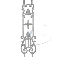 Balustre d'escalier moderne en fonte robuste Balaji Metals BM-76, gris, surface sablée super fine, poli miroir, forte capacité de charge