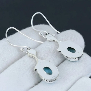 Minimalist Artistic Hoop <b>Stud</b> 925 Sterling <b>Silver</b> Earrings Handmade Wholesale Fashion Jewelry Intricate Square 925 Earrings - Product Image 3