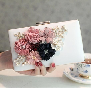 Pochette de soirée classique pour femme en résine effet marbre noir, sac à main formel pour fête et événements religieux - Product Image 4