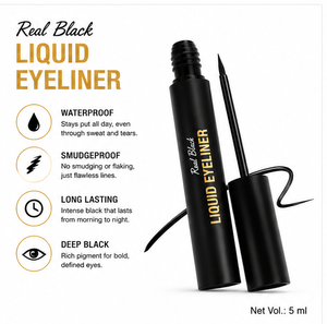 อายไลเนอร์แบบน้ำสีดำแท้ 4 มล. กันน้ำ กันเหงื่อ เนื้อแมตต์ ปากกาปั๊มอายไลเนอร์ แบรนด์ส่วนตัว ติดทนนาน ไม่เลอะ - Product Image 4