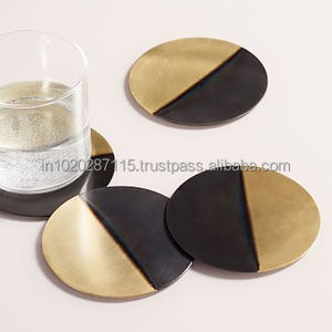 Metal coaster <b>set</b> for coffee table dining table office desk tea <b>mug</b> cup glass protection gift decor accessory - Product Image 6