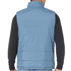 Chaleco acolchado para hombre, prendas de vestir cálidas, chaleco sin mangas, chaquetas con cuello levantado, chalecos de invierno para adultos, chalecos de poliéster de Color personalizado - Product Image 4