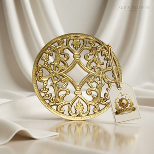 Gold Framed Snowflake Pattern Metal <b>Trivet</b> Heat Resistant Hot Pot Holder Table Mat Kitchen Dining Protection - Product Image 1