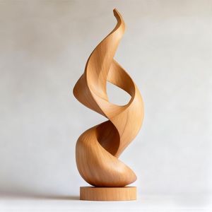 Sculpture de table artistique en bois d'Inde RR Enterprises pour la décoration du salon - Product Image 2