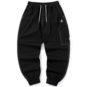 Pantalones Deportivos de Lana para Hombre, Cintura Alta, Estilo Casual Elegante, Color Sólido, Personalizables, Transpirables y Resistentes al Viento - Product Image 1