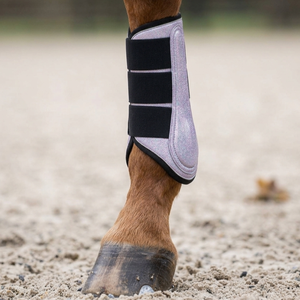 Botas de neopreno premium con purpurina para caballos, botas brillantes para caballos, logotipo personalizado, venta al por mayor, proveedor ecuestre OEM - Product Image 2