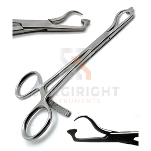 Pince à plaques manuelle chirurgicale Blush 5,5 pouces, en acier inoxydable orthopédique, à mâchoires courbées, avec mécanisme à cliquet - Product Image 5