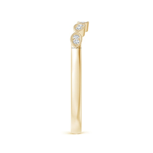 Bague de fiançailles et de mariage de luxe avec design feuille marquise, diamants de laboratoire taillés, or 10K 14K 18K, argent 925 935 - Product Image 3