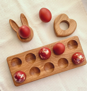 Set oNatural Wood <b>Egg</b> <b>Storage</b> Rack Handmade Wooden <b>Egg</b> Holder Tray for Kitchen Farmhouse Tableware - Product Image 6