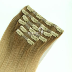 Extensions de cheveux humains à clips double trame vierges Remy, qualité fournisseur vietnamien, prix de gros, produit de beauté - Product Image 5