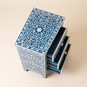 Modern Traditional Wooden Bone Inlay Nightstand for Home Living Room Furniture <b>Storage</b> <b>Side</b> <b>Table</b> Bedside - Product Image 3