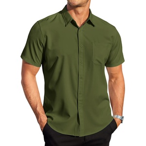 Chemises de bureau formelles pour hommes, couleur unie, coupe ajustée, confortables, 100% coton, séchage rapide, exportées du Bangladesh - Product Image 4