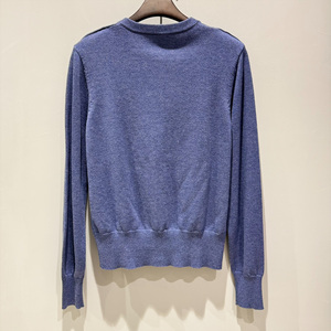 Femmes élégant col en V à manches longues Cardigan veste 100% coton lâche hauts tricotés Anti-rides respirant caractéristiques pour l'automne - Product Image 5