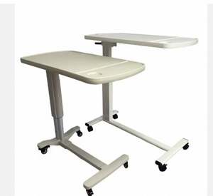 Table d'appoint médicale en métal Hitech, équipement médical de classe I en ABS, table de lit d'hôpital avec levage hydraulique, bureau informatique sur lit, table de chevet d'hôpital - Product Image 2