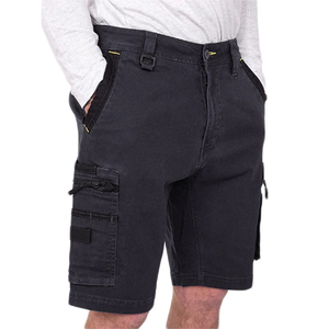 Shorts de travail cargo noirs pour hommes, en polyester respirant, type uniforme, vêtements de travail - Product Image 6