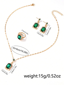 ชุดเครื่องประดับนาฬิกาข้อมือผู้หญิง ประดับอัญมณีสีแดง รุ่น 192020 พร้อมเพชรและอัญมณีเต็มเรือน สำหรับเป็นของขวัญ - Product Image 5