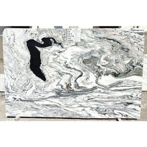 Dalle polie en quartzite marbré Calacatta Nero San Simon, élégance glaciale, pour comptoirs de cuisine modernes et revêtements muraux intérieurs - Product Image 3