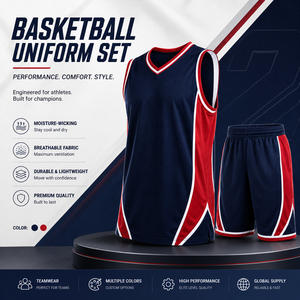 Maillots et shorts d'équipe de basketball personnalisés, ensemble uniforme imprimé par sublimation, vêtements de sport respirants en mesh - Product Image 1