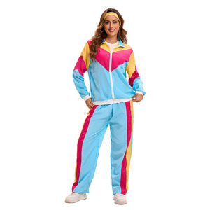 Conjunto Deportivo de Dos Piezas para Mujer, Estilo Retro, Chaqueta Roja Ligera con Cierre y Pantalones Jogger Holgados, Venta al Por Mayor - Product Image 1