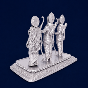Jaipur Metals - Ídolo Ram Darbar Chapado en Plata 999 |   Estatua de Dios Hindú Hecha a Mano en Latón 100% |   Regalo de decoración para el hogar Pooja - Product Image 4
