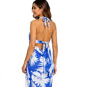 OEM ODM lightweight polyester Sarong <b>Women</b> <b>Beach</b> Wrap vacation floral Lightweight <b>Cover</b> <b>Up</b> Skirt Tropical Island Resort Fashion - Product Image 2