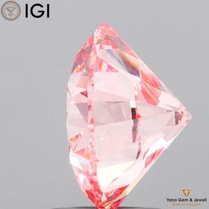 เพชรทรงกลม พร้อมใบรับรอง IGI น้ำหนัก 2.51 กะรัต เพชร CVD ผลิตในห้องปฏิบัติการ สีชมพูสดใสแฟนซี ขนาด 8.64 มม. ความสะอาดระดับ VVS2 สำหรับทำเครื่องประดับ - Product Image 4