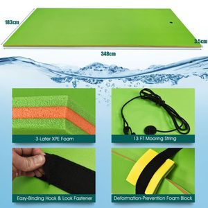 12 X 6 Feet 3-Layer Floating Water Pad Premium <b>Yoga</b> <b>Mats</b> for Water-Based <b>Yoga</b> Practice - Product Image 6