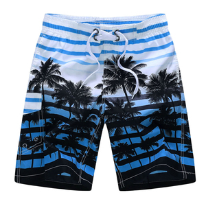 Shorts de bain décontractés pour hommes, séchage rapide, respirants, avec cordon de serrage, en toile, pour la plage et le surf, taille élastique - Product Image 3