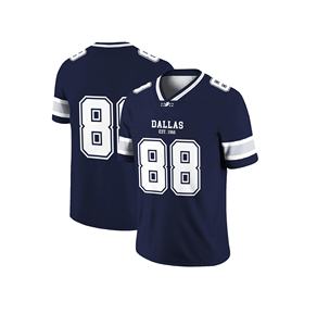 Camisetas de fútbol americano de malla de poliéster personalizadas para hombre, camisetas transpirables de talla grande con mangas cortas, conjuntos con estampado sublimado - Product Image 1