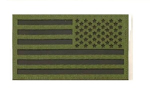 American Flag <b>Patch</b> Rectangle Woven Fabric Iron-<b>On</b> Embroidered Camouflage Background <b>Sew</b> <b>On</b> <b>Patch</b> - Product Image 4